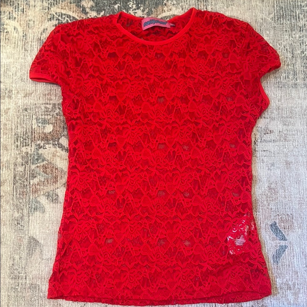 Red Lace Women’s Top